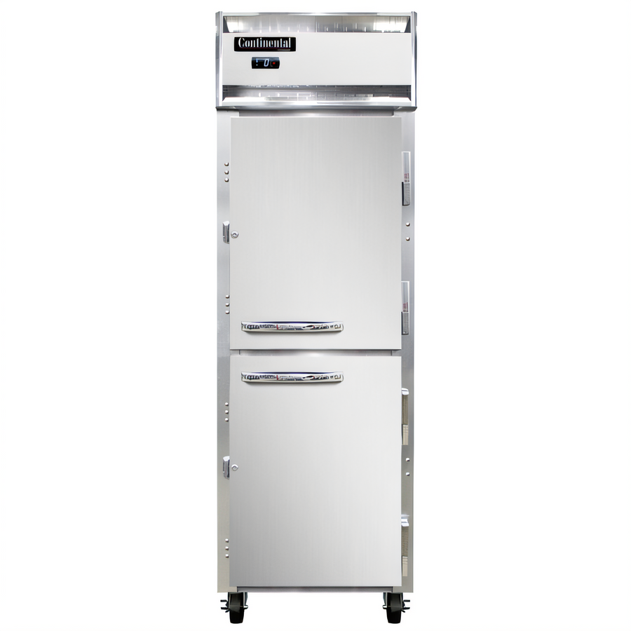 Product image #1 for Continental Refrigerator 1FNSAHD One-Section Standard Depth Reach-In Freezer with Half-Height Solid Doors