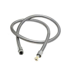 Thumbnail image #1 for T&S Brass B-0066-H2A Pre-Rinse Faucet Hose, 60 in Flexible Stainless Steel, Less Handle, with 2 Washers