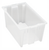 Thumbnail image #1 for Quantum Clear Heavy-Duty Stack and Nest Tote, 18 x 11 x 9 Inches, 0.76 Cu. Ft.
