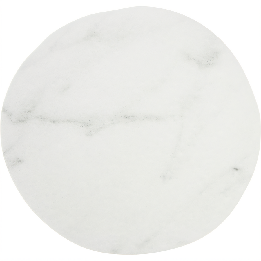 Product image #1 for Ridge 11-Inch Freeform Rimless Melamine Plate, White Marble
