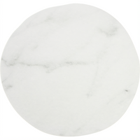 Ridge 11-Inch Freeform Rimless Melamine Plate, White Marble