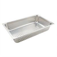 Winco Full-Size 4-Inch Deep Perforated Steam Table Pan, 25 Gauge Stainless Steel