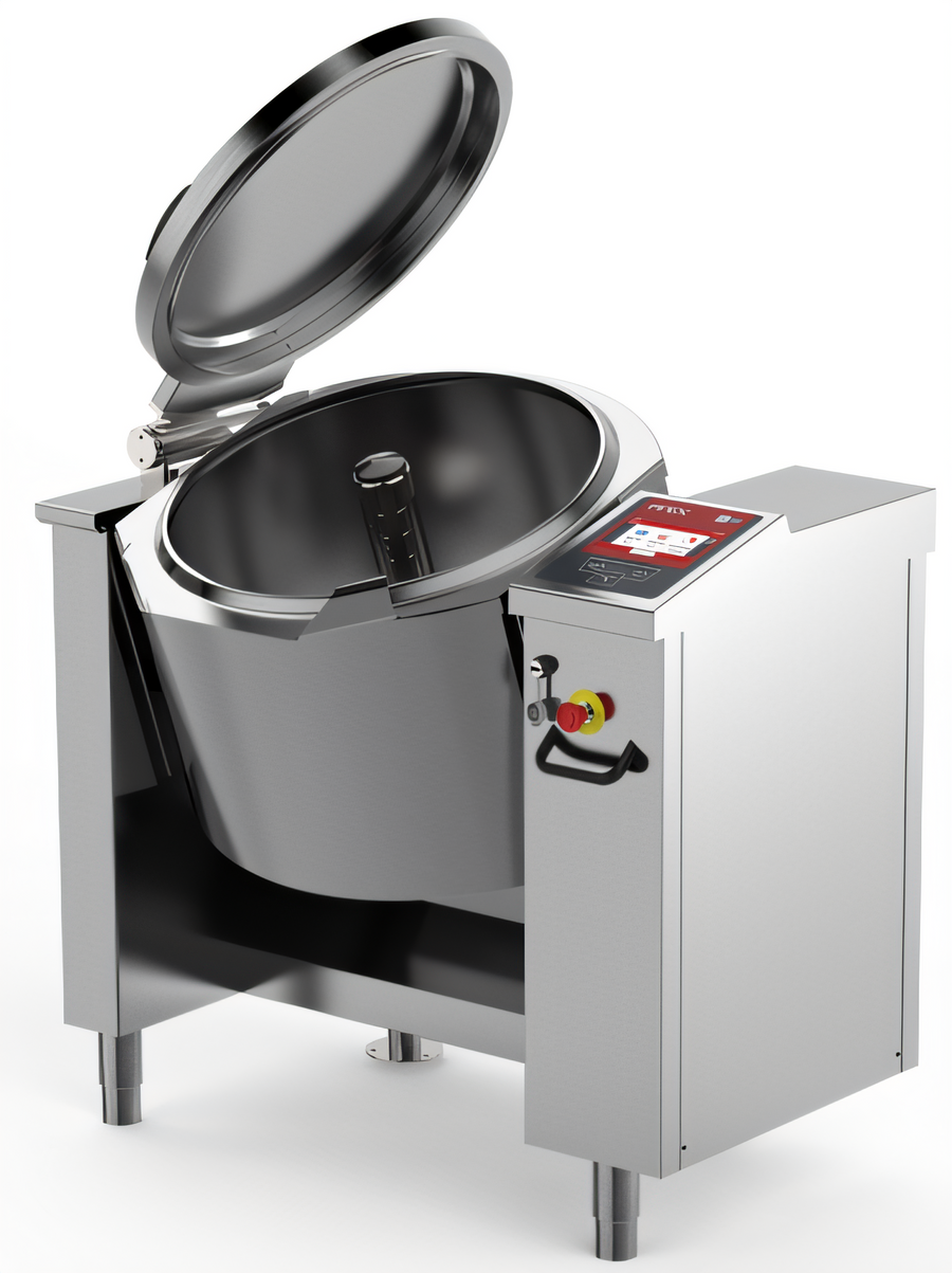 Product image #1 for Cucimix UCBTE018CV1 Electric Tilting Skillet Braising Pan with Automatic Mixer, 18 Gallon