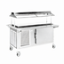 Thumbnail image #1 for Atlas Metal CAFB-5 77.5-Inch Mobile Refrigerated Frost Top Serving Counter with 15-Pan Refrigerated Base
