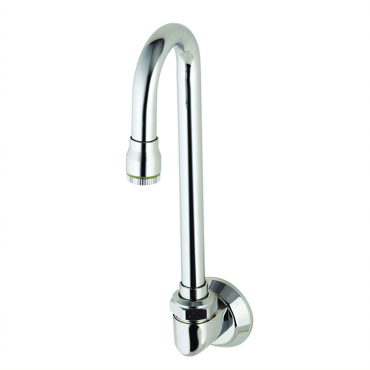 Product image #1 for T&S Brass Wall-Mounted Dummy Swivel Gooseneck Spout with Stream Regulator Outlet