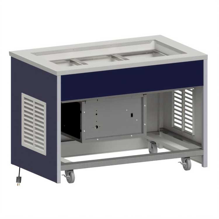 Product image #1 for Atlas Metal INFRM-2 36-1/2" Two Pan Refrigerated Cold Food Unit with Open Cabinet Base