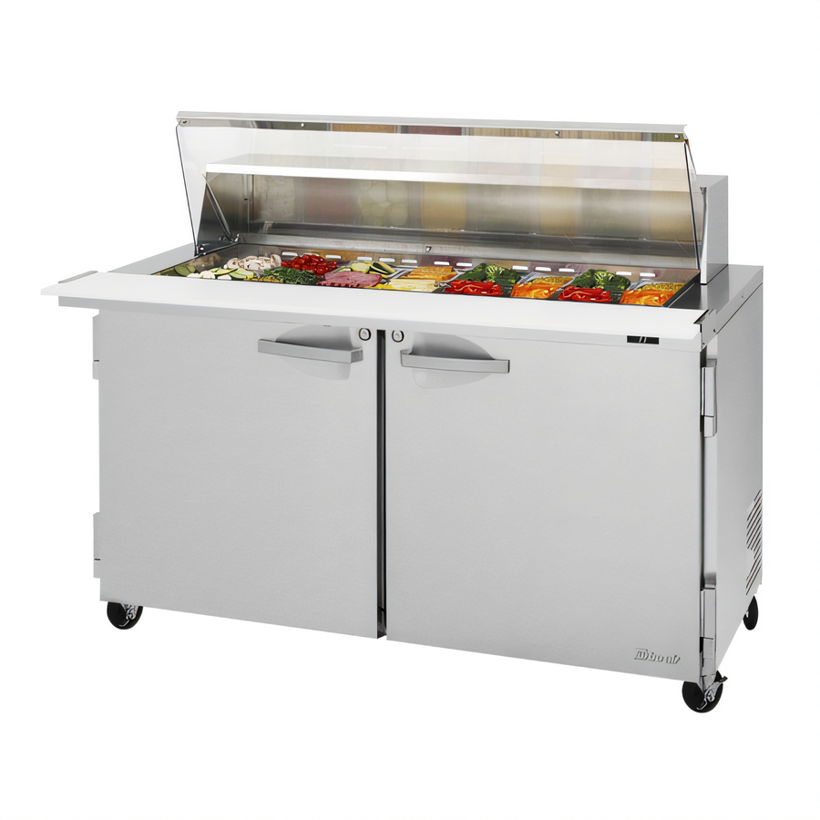 Product image #1 for Turbo Air PRO Series 60-Inch Two-Section 24-Pan Mega Top Sandwich/Salad Prep Table with Clear Lid