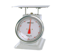 Crestware Heavy-Duty Receiving/Portion Scale, 200 lb Capacity, 10-Inch Dial, 14 x 14 Inch Platform