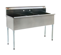 Eagle Group Three-Compartment Utility Sink with Legs, 55-3/8