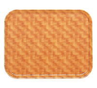 Cambro Camtray Rectangular Fiberglass Cafeteria Tray, 8 x 9-7/8 Inch, Light Basketweave