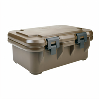 Cambro S-Series Insulated Top-Loading GN Food Pan Carrier, Holds 1 Full-Size or Fractional Pan Up to 6 Inches Deep, Dark Brown