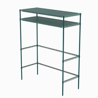Metro Super Erecta Pro 60 Inch Wide x 24 Inch Deep Food Locker Housing Unit with 2 Overhead Shelves