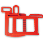 Thumbnail image #1 for Dynamic USA AC062 Commercial Food Processor Grid Set, 3/8-Inch, 10 x 10mm Red Grid with Pusher