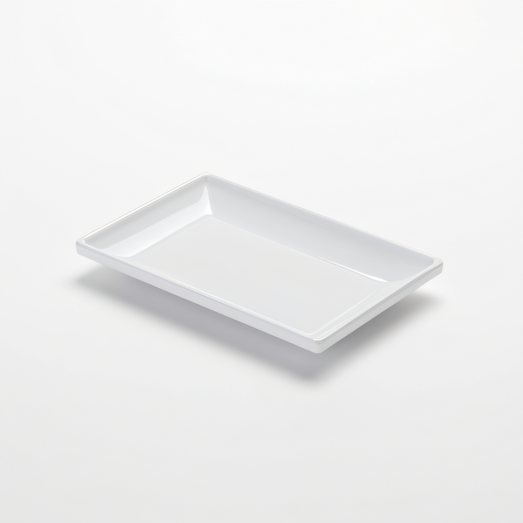 Product image #1 for American Metalcraft 6-5/8-Inch Rectangular White Melamine Mini Serving Plate