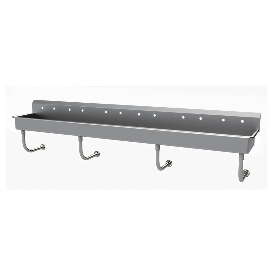 Product image #1 for Advance Tabco 120-Inch Wall-Mounted Multiwash Hand Sink with 6 Faucet Hole Sets