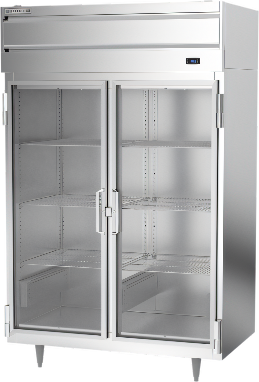 Product image #1 for Beverage-Air P Series Two-Section Hinged Glass Door Pizza Holding Cabinet, 46.5 Cu. Ft.