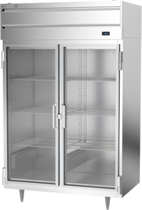 Beverage-Air P Series Two-Section Hinged Glass Door Pizza Holding Cabinet, 46.5 Cu. Ft.
