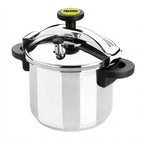 Thumbnail image #1 for Matfer Bourgeat Monix 013204 8 1/2-Quart Stainless Steel Pressure Cooker with Steamer Basket, Induction-Safe