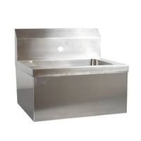Wall-Mounted 304 Stainless Steel Hand Sink for Knee Valve, 10 x 14 x 5 Bowl