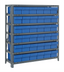 Thumbnail image #1 for Quantum Heavy-Duty Stationary Wire Shelving Unit with 7 Shelves and 36 Bins, 36 x 12 x 39 Inches