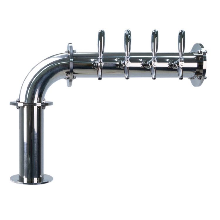 Product image #1 for Micro Matic Titan L 4-Faucet Countertop Glycol-Cooled Stainless Steel Draft Tower
