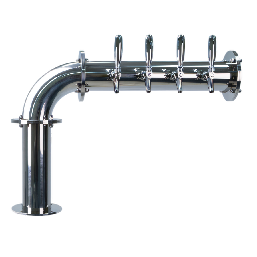 Product image #1 for Micro Matic Titan L 4-Faucet Countertop Glycol-Cooled Stainless Steel Draft Tower