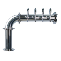 Micro Matic Titan L 4-Faucet Countertop Glycol-Cooled Stainless Steel Draft Tower