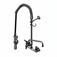 T&S Brass EasyInstall 8 Inch Wall-Mount Pre-Rinse Unit with Add-On Faucet, 44 Inch Hose and 12 Inch Swing Nozzle