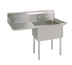 Thumbnail image #1 for BK Resources 36-1/2 Inch 1-Compartment Stainless Steel Sink with Left Drainboard