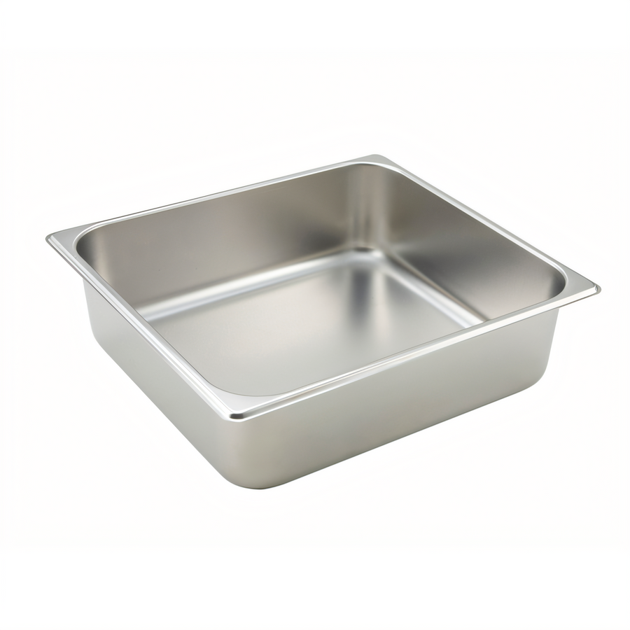 Product image #1 for Winco 2/3 Size Straight-Sided Steam Table Pan, 4 Inch Deep, 25 Gauge 18/8 Stainless Steel