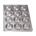 Thumbnail image #1 for Admiral Craft Equipment Corp. AMP-12 Commercial Aluminum 12-Cup Muffin Pan, Uncoated Case of 24