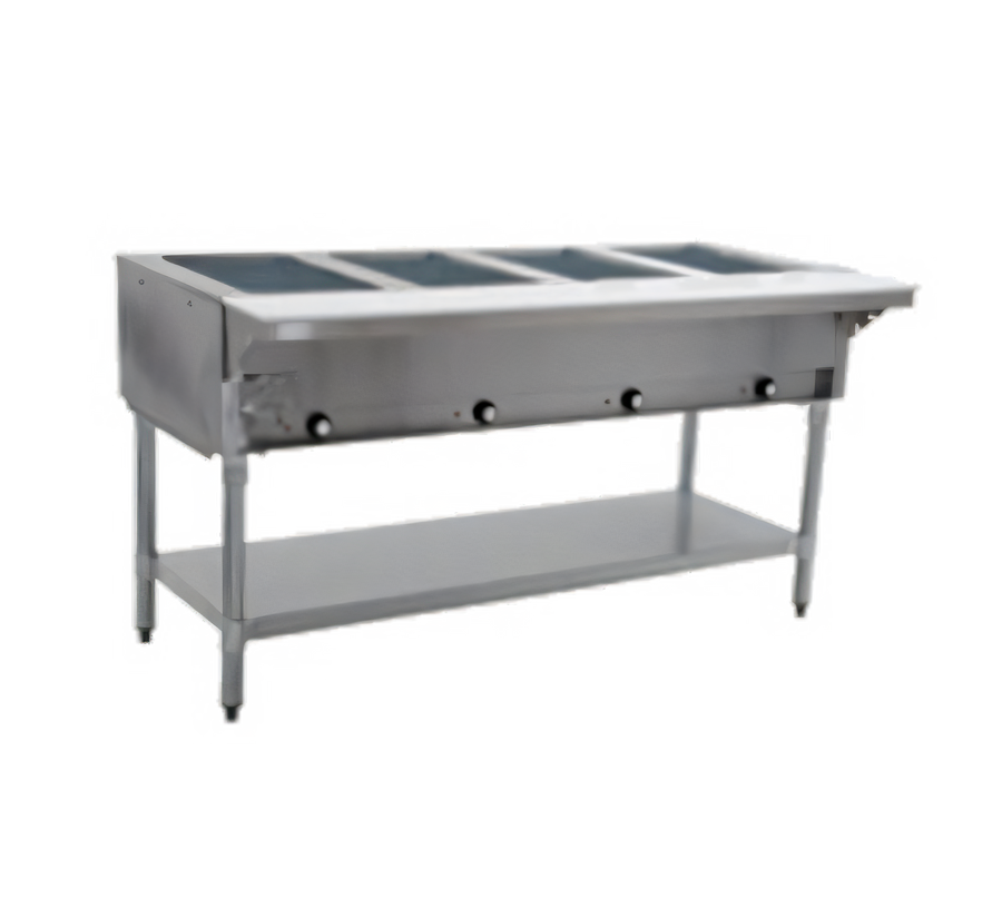 Product image #1 for Eagle Group DHT4-120-3VP Electric Hot Food Table, 4 Dry Wells, Open Base, 63-1/2 Inch Wide