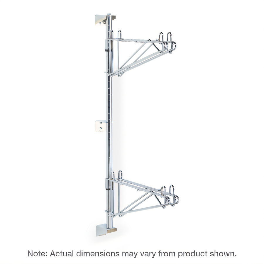 Product image #1 for Metro Super Erecta 14-Inch Chrome-Plated Post-Type Wall Mount Mid Unit, 2-Tier