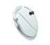 Thumbnail image #1 for Crestware 7 Qt Hinged Notched Round Inset Cover for IP07, 18/8 Stainless Steel