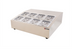Thumbnail image #1 for Omcan Countertop Refrigerated Salad Bar Prep Rail Station, 28 Inch Wide, 8 x 1/6 Pan Capacity