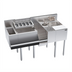 Thumbnail image #1 for Krowne Royal Series 54-Inch Underbar Single Zero-Step Speed Station with Dump Sink, Ice Bin, and Speedrail