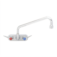 T&S Brass B-1118 4-Inch Centers Splash-Mounted Workboard Faucet with 12-Inch Swing Nozzle
