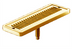 Thumbnail image #1 for Perlick 5000 Series Surface-Mount Drip Pan with Removable Glass Rack, Tarnish-Free Brass, 5-3/8 x 4-7/8 Inches