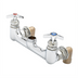 Thumbnail image #1 for T&S Brass Big-Flo B-0290-LN 8-Inch Adjustable Wall Mount Kettle & Pot Sink Mixing Faucet, Less Nozzle