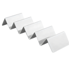 Thumbnail image #1 for American Metalcraft MTSH5 Mini Brushed Stainless Steel Taco Holder, 4 or 5 Compartments Case of 240