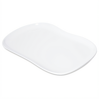 Stadia 13 x 7-Inch White Oblong Melamine Platter