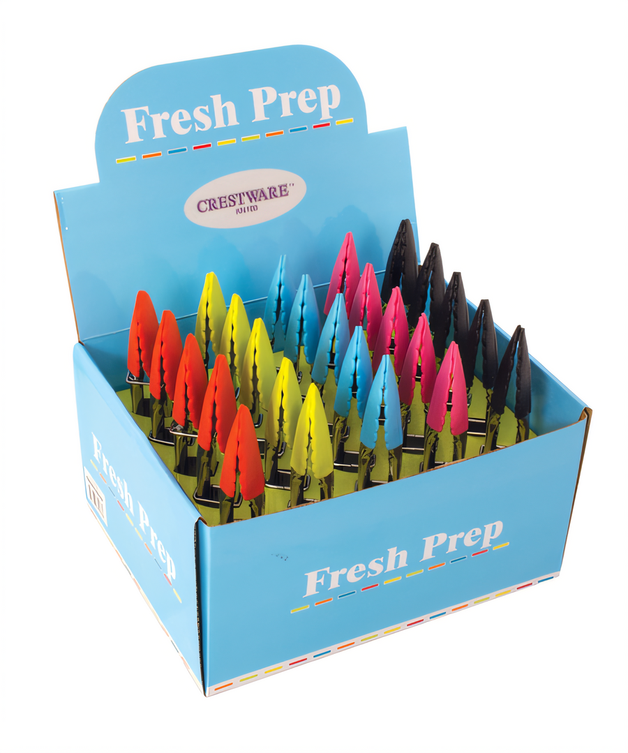 Product image #1 for 7-Inch Silicone-Tipped Assorted Color Tongs, 45-Piece Set with Countertop Display Box