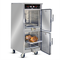 FWE G2 Series Mobile Full Height Low Temp Cook and Hold Smoker Cabinet Oven, 2-Compartment