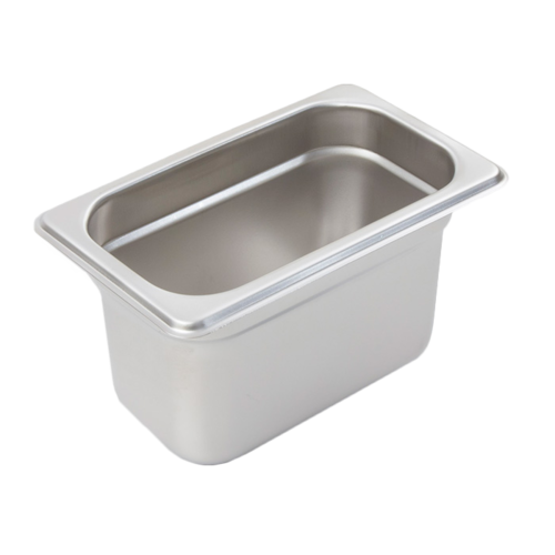 Product image #1 for Crestware Saf-T-Stak 1/9 Size Solid Steam Table/Holding Pan, 2-1/2" Deep, 18/8 Stainless Steel