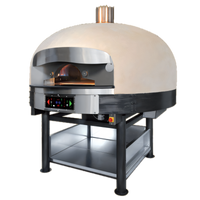 Morello Forni Gas-Fired Round Pizza Oven, 39-Inch Cooking Diameter, Touch-Screen Controls