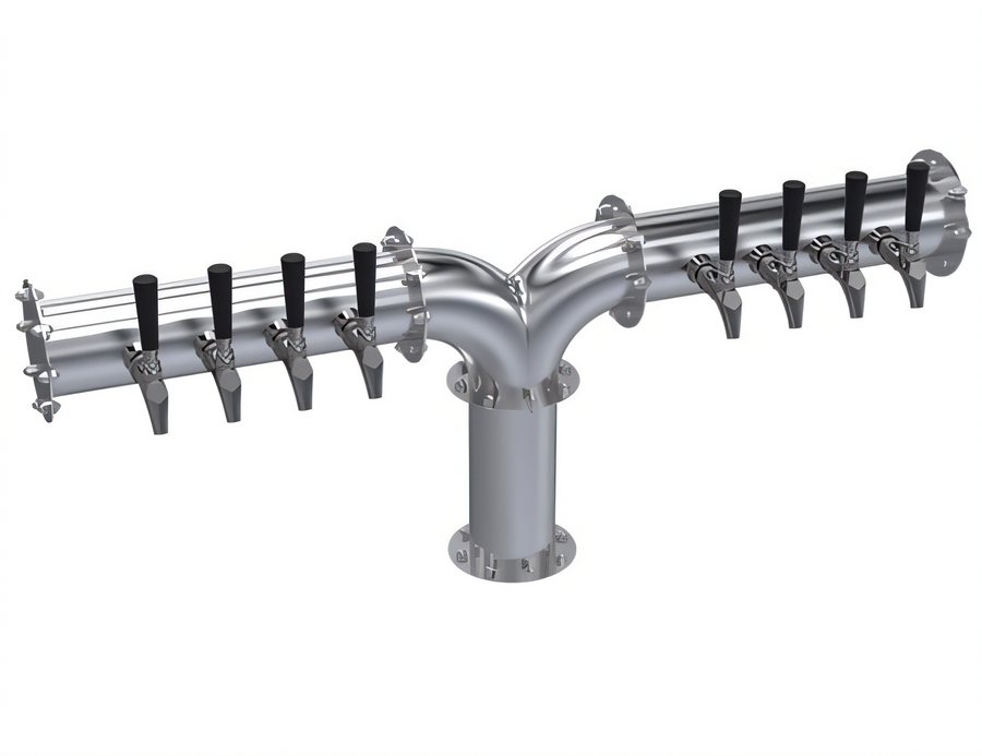 Product image #1 for Krowne Countertop Air-Cooled 8-Faucet Pipe Y-Tower Beer Tower