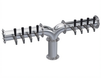 Krowne Countertop Air-Cooled 8-Faucet Pipe Y-Tower Beer Tower