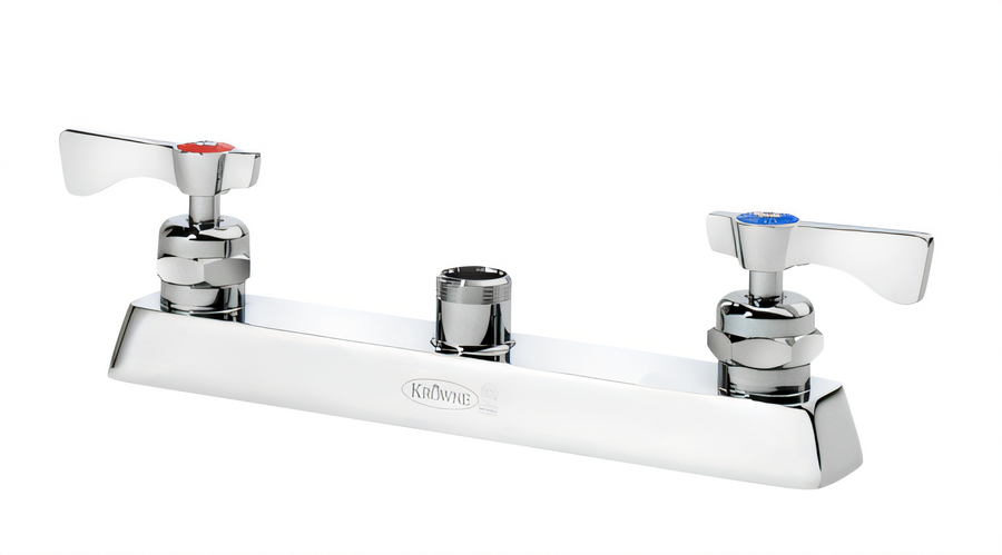 Product image #1 for Krowne Royal Series Deck-Mount Faucet Body, 8-Inch Centers, Without Spout