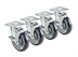 Thumbnail image #1 for Krowne 5-Inch Plate-Mount Caster Set with Brakes