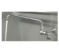 Manual Wall-Mount Pot Filler Faucet with 8-Inch Swing Spout and Wrist Handle